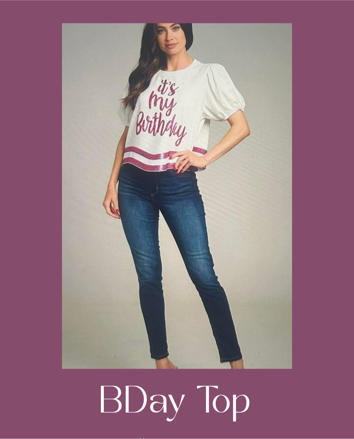 🎉 “It’s My Birthday” Sequin Tee 🎉