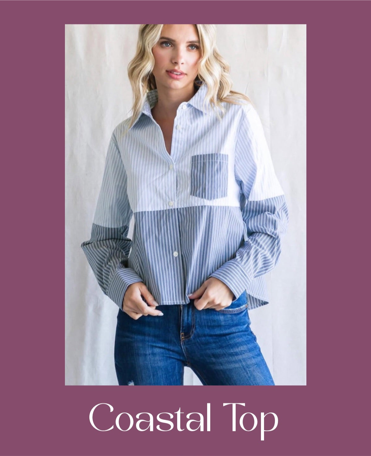 The Coastal Stripe Button-Up