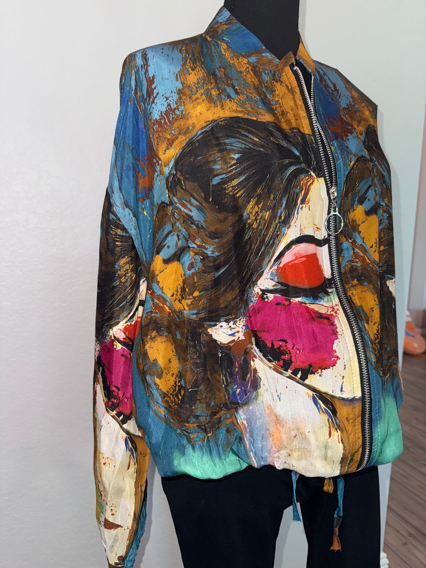 💙 The Azure Muse Silk Bomber