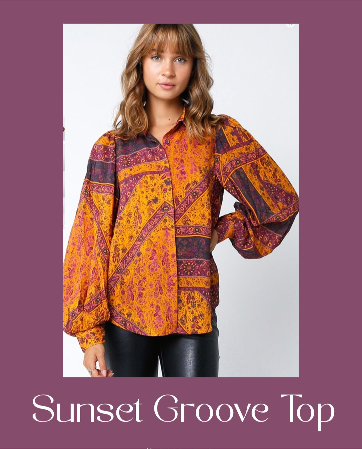 “Sunset Grove Blouse” 🌅