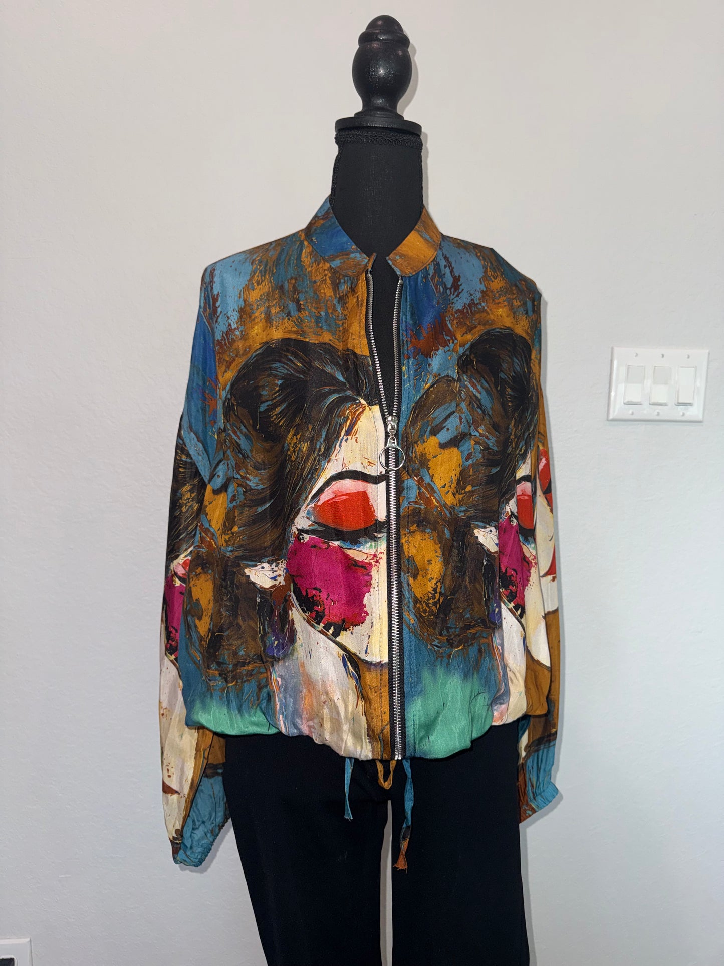 💙 The Azure Muse Silk Bomber