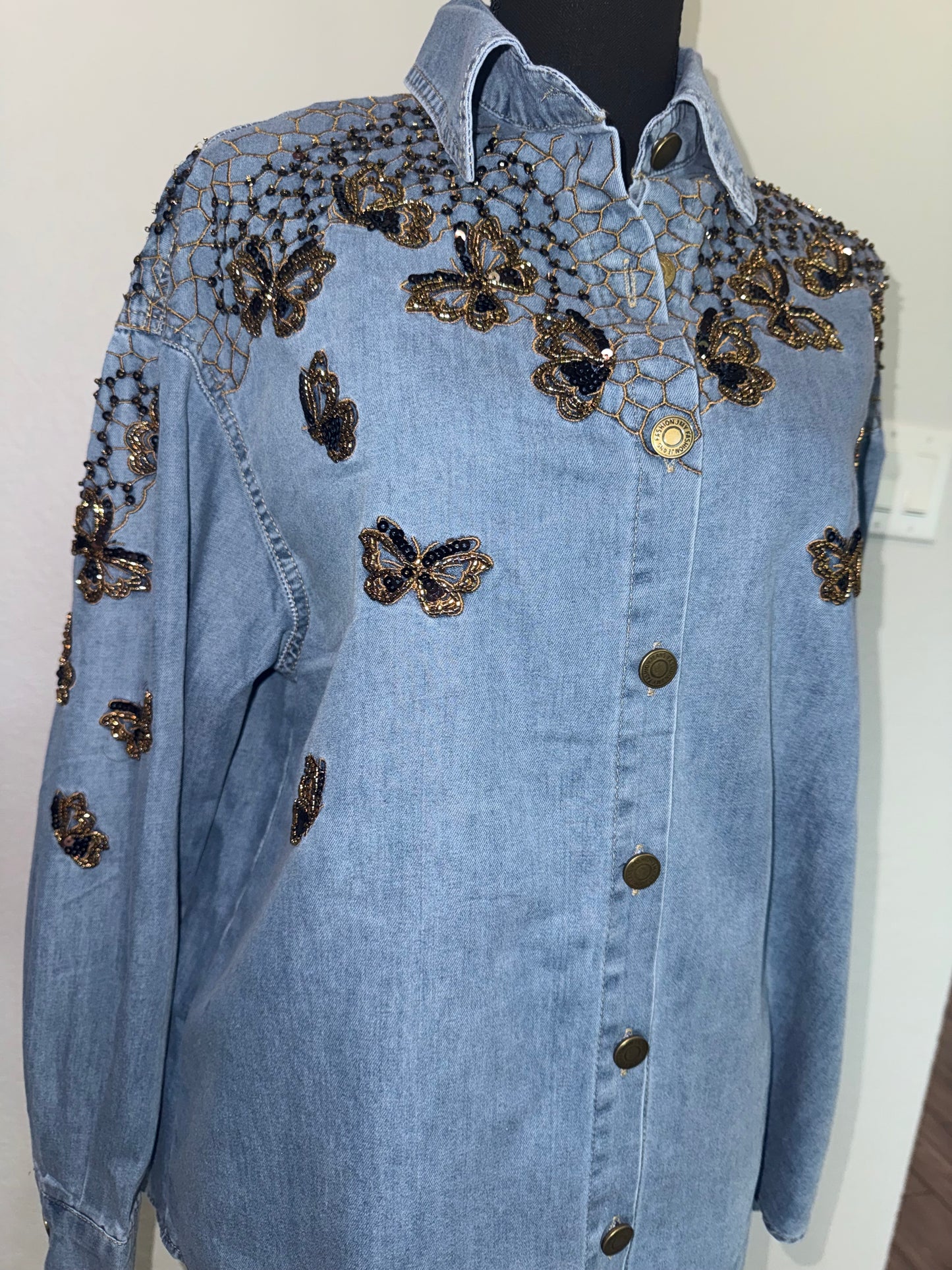 🦋 The Monarch Denim Shacket