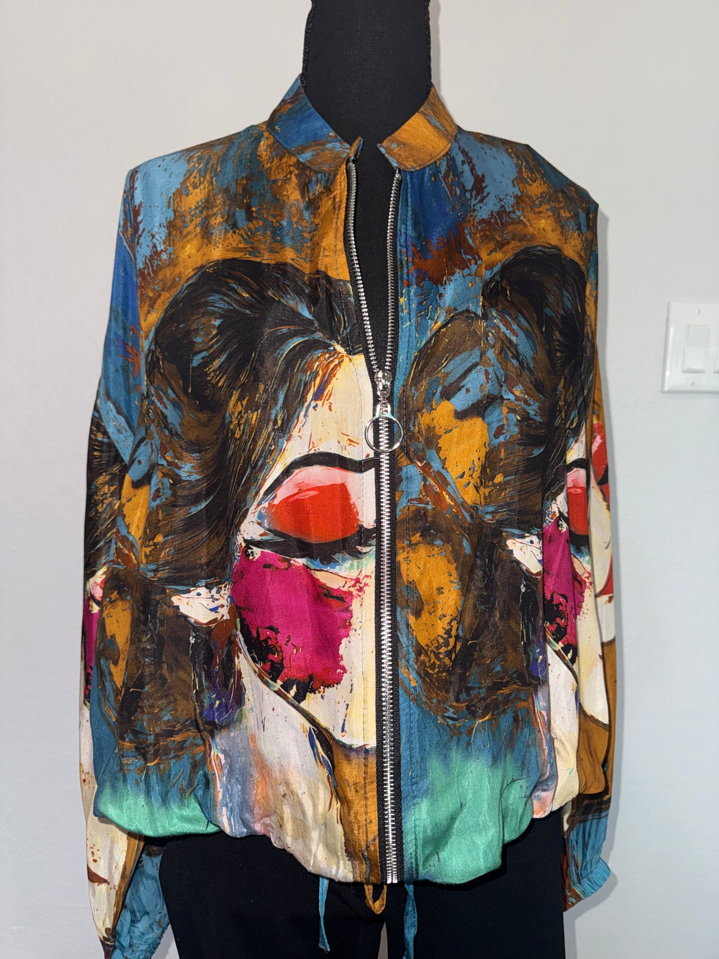 💙 The Azure Muse Silk Bomber