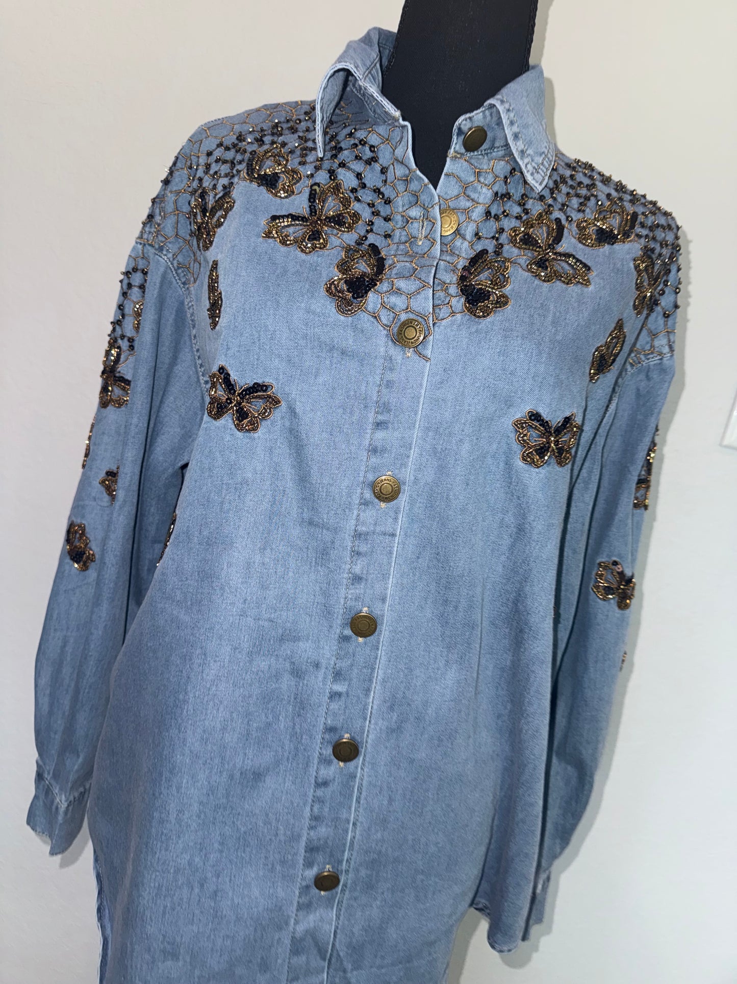 🦋 The Monarch Denim Shacket