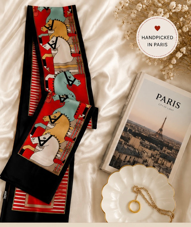 Paris silk scarf